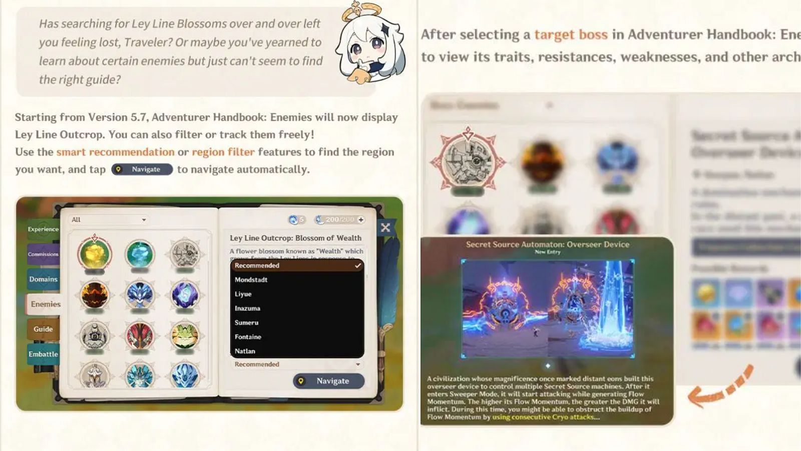 Adventurer's Handbook changes (Image via HoYoverse)